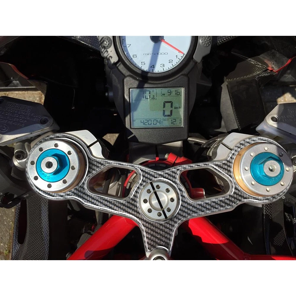 Gabelbrücken- Protektor PRINT in carbon-look zu Ducati
