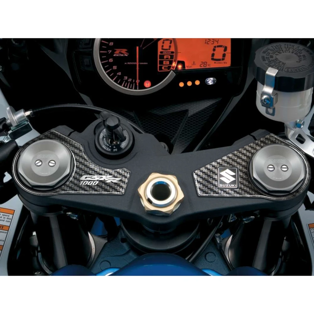 Gabelbrücken- Protektor PRINT in carbon-look zu Suzuki