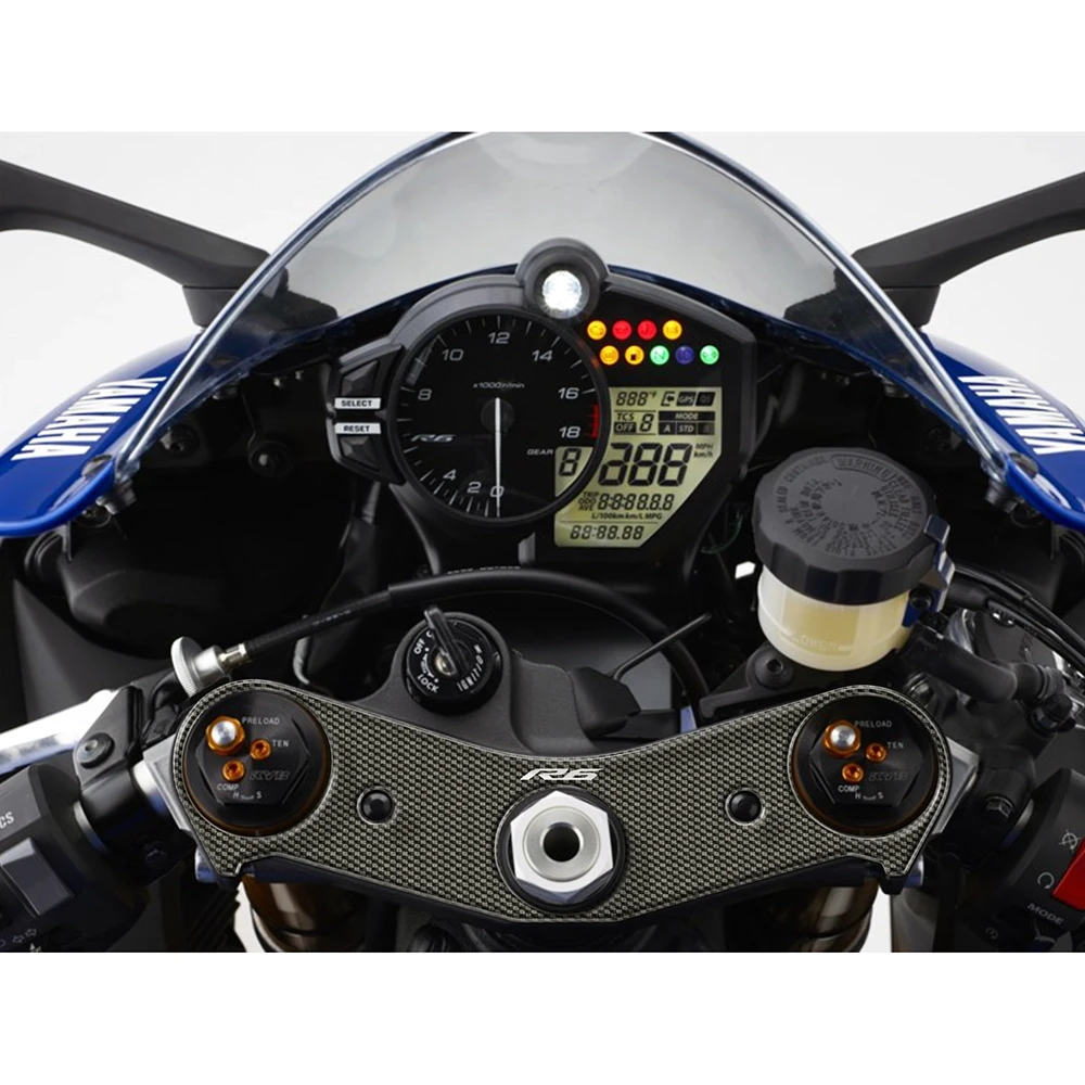 Gabelbrücken- Protektor PRINT in carbon-look zu Yamaha