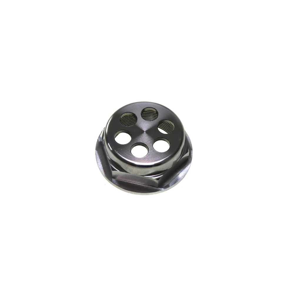 Abschlussmutter MOPED KINGS DE LUXE (M26/1 x H 14mm), Edelstahl für Gabelsc