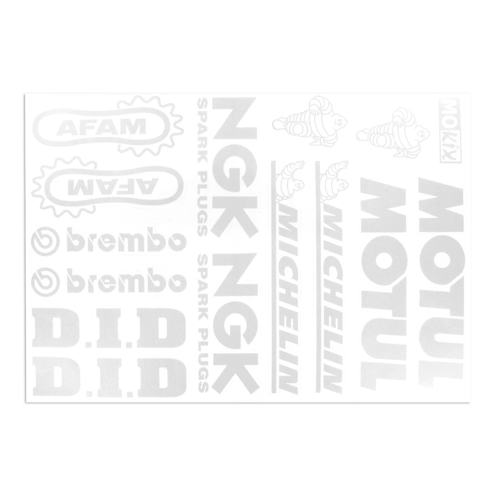 Aufkleberset Sponsorkit NGK, AFAM, MOTUL, MICHELIN, BREMBO grau