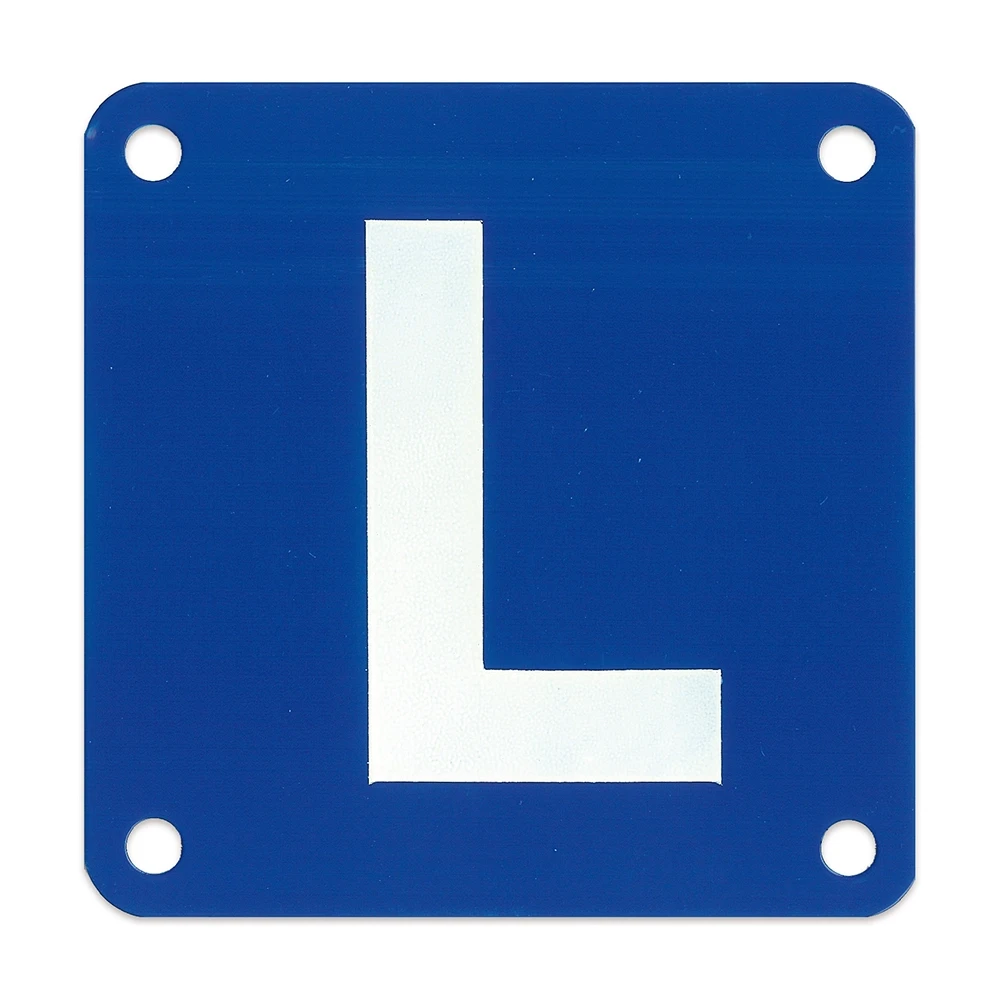 L-Schild für Motorrad und Roller / Scooter aus Aluminium zum Anschrauben