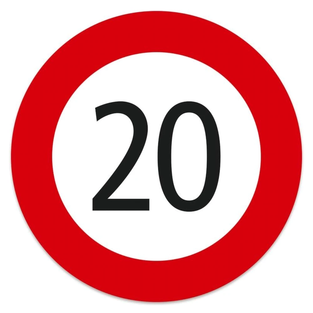 Geschwindigkeits - Kleber 20 km/h zu 342220