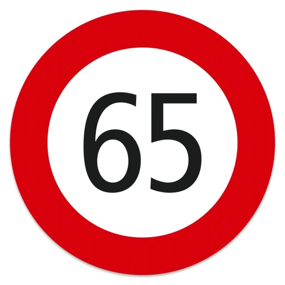 Geschwindigkeits - Kleber 65 km/h zu 342220