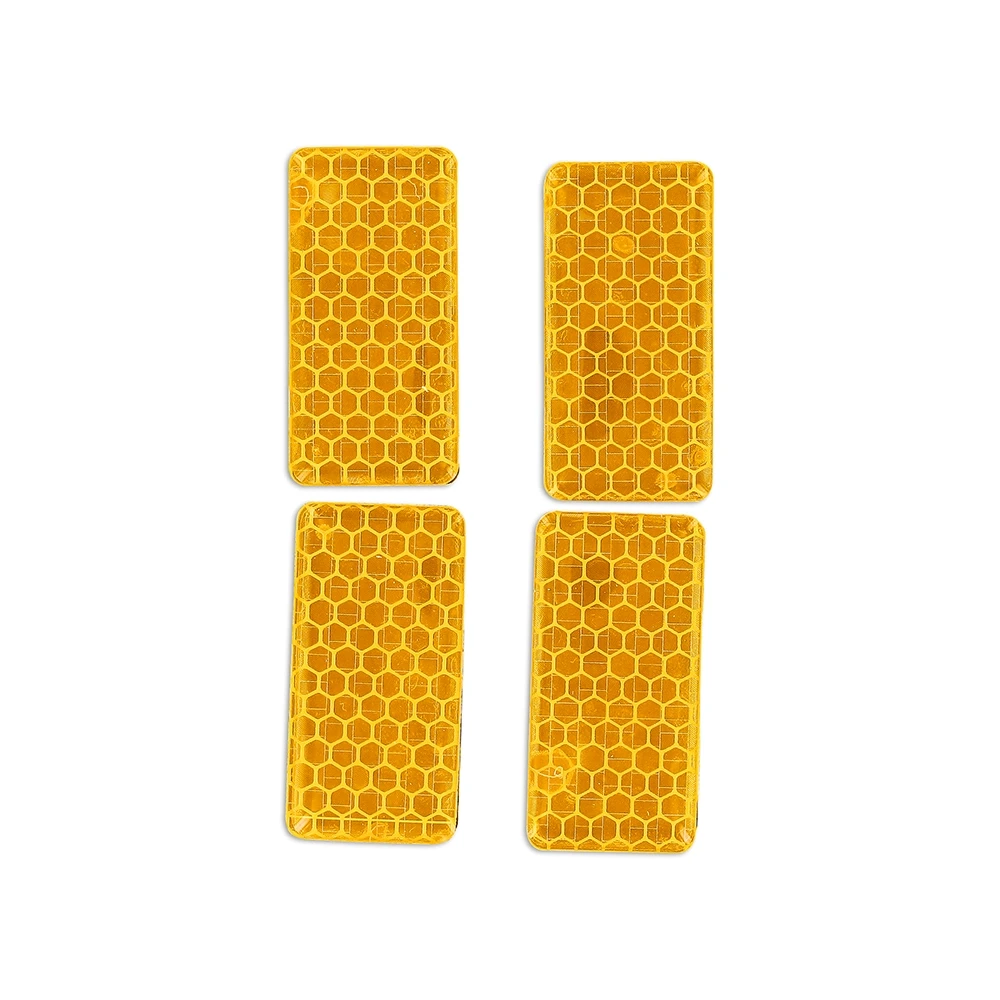 Rückstrahler 50x25mm rechteckig orange zum kleben (4 Stück)