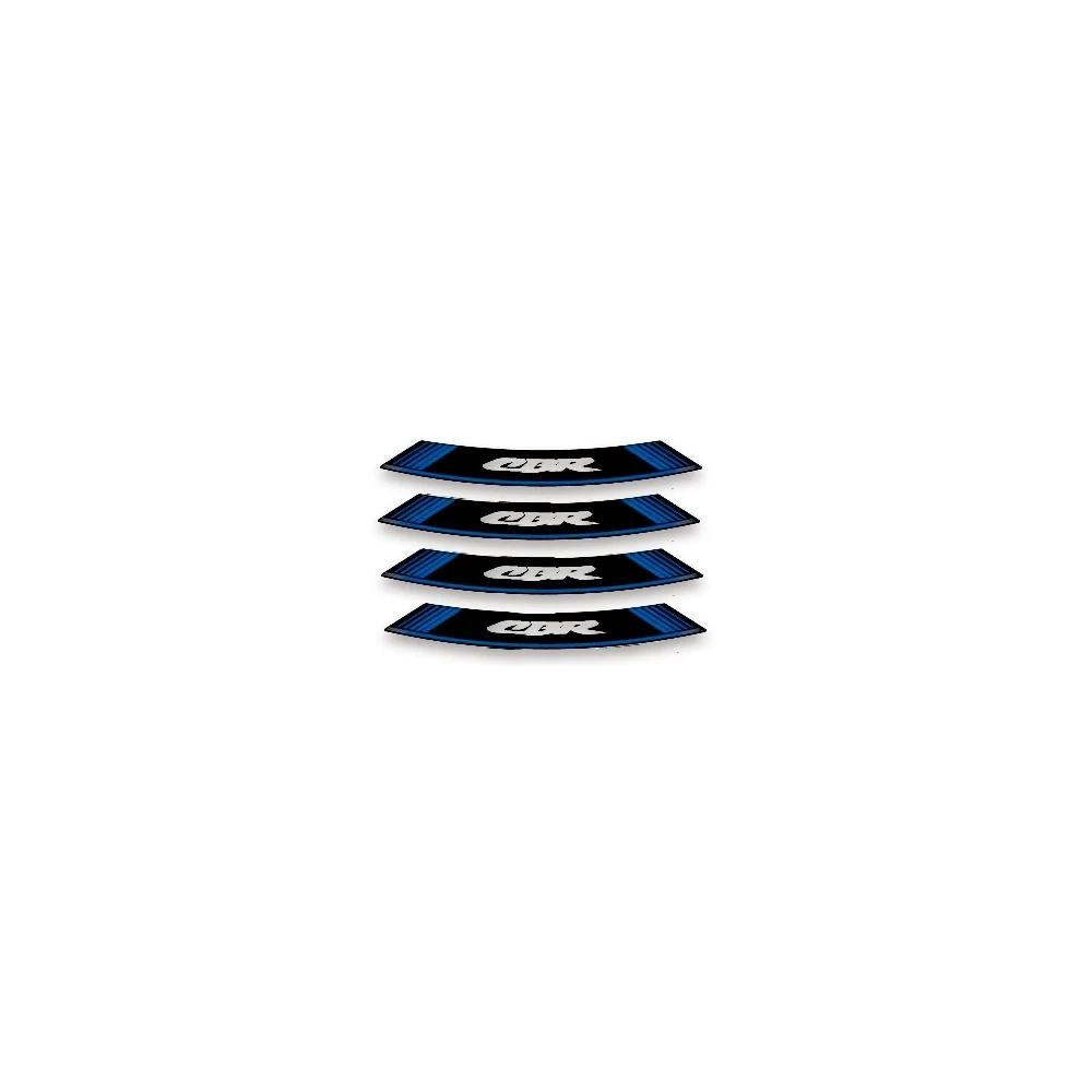 Felgen-Aufkleber-Set CBR blau-schwarz (8 Stück)