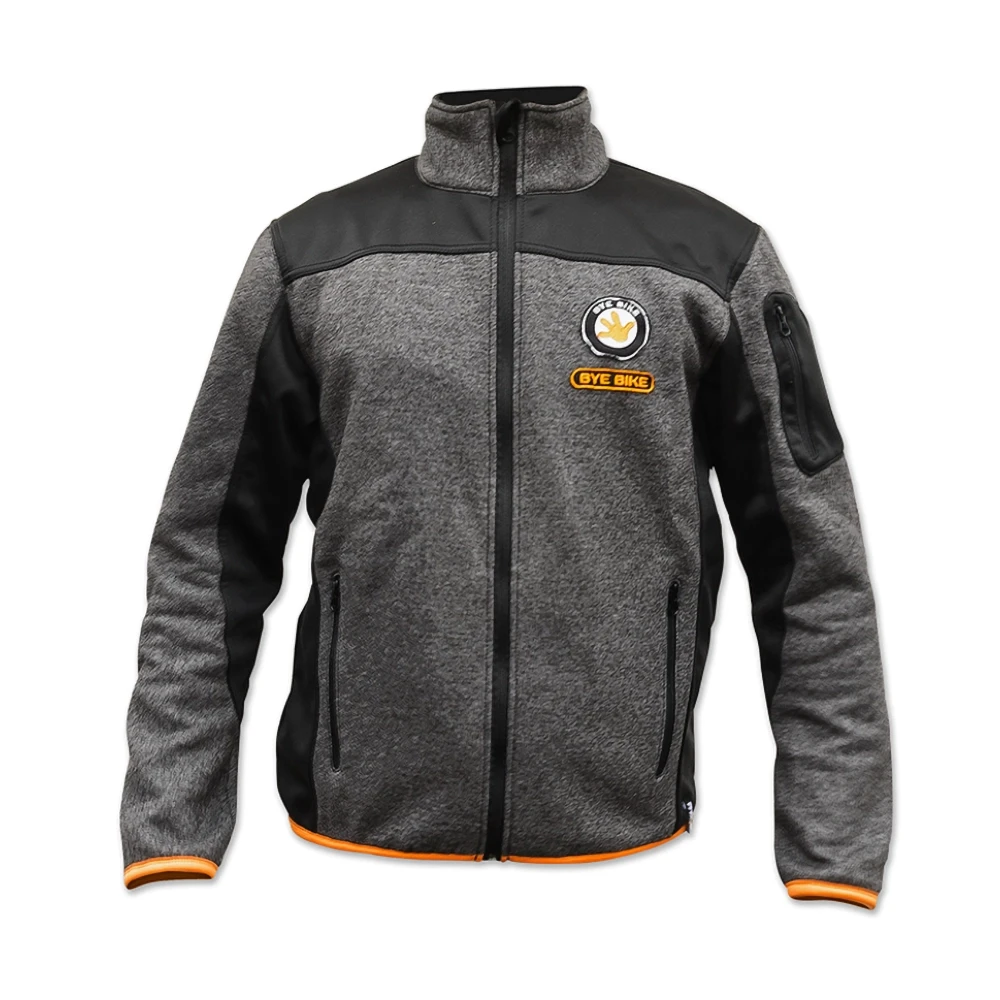 Fleece-Jacke BYE BIKE anthrazit/schwarz L