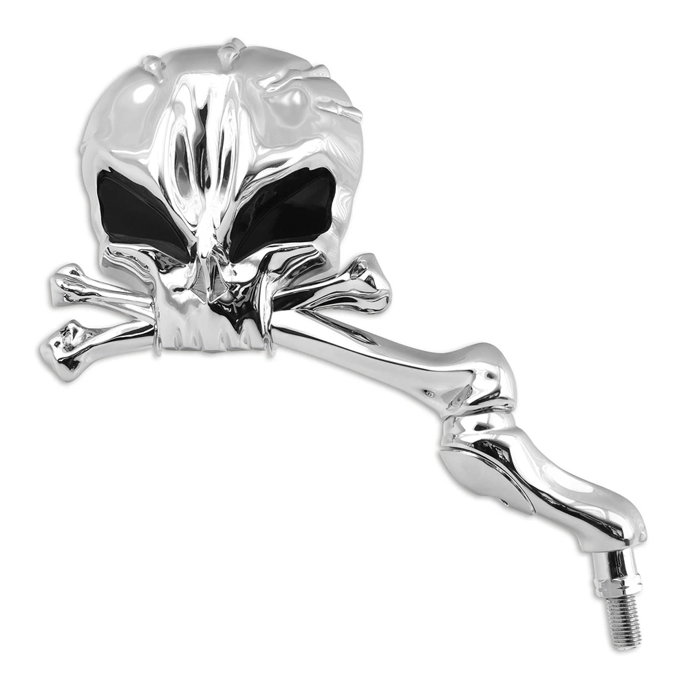Rückspiegel Totenkopf chrom universal rechts