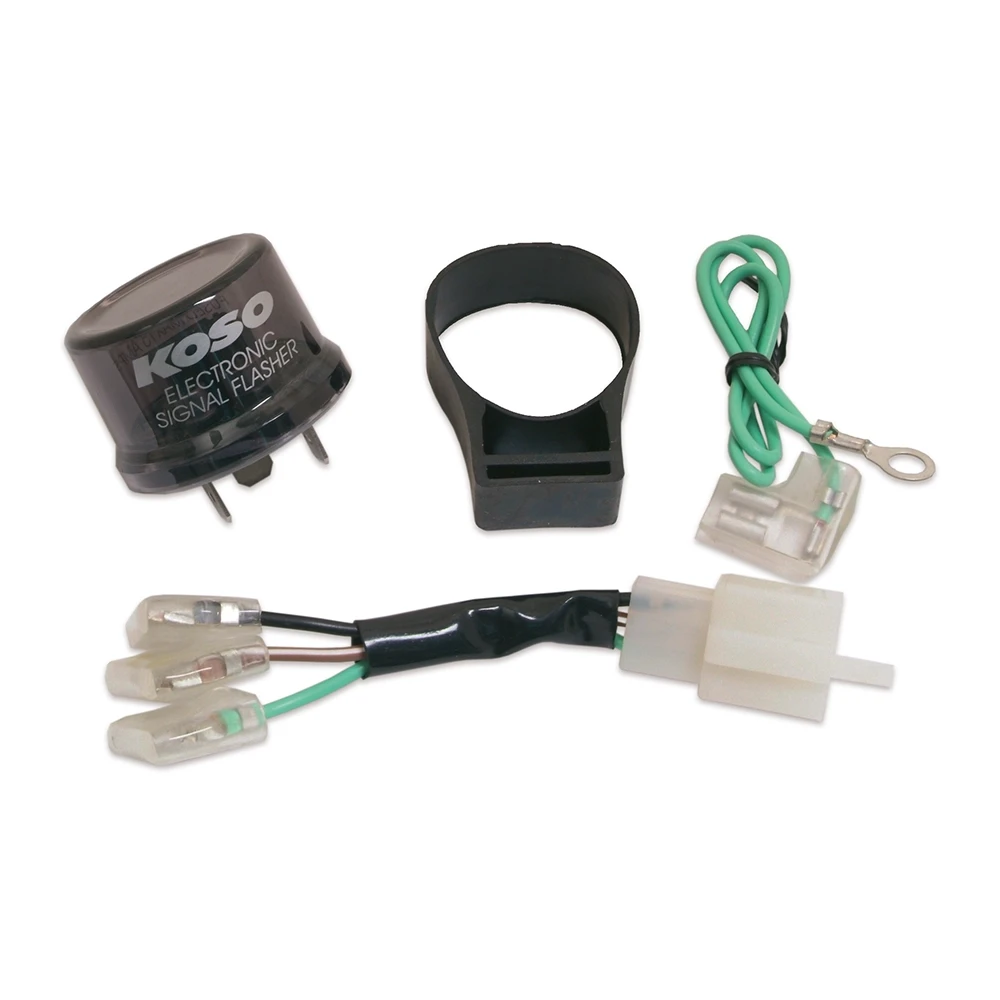 Blinkerrelais KOSO 12V / max. 4x0,25-30W / 3 Pins (mit Anbaukit)