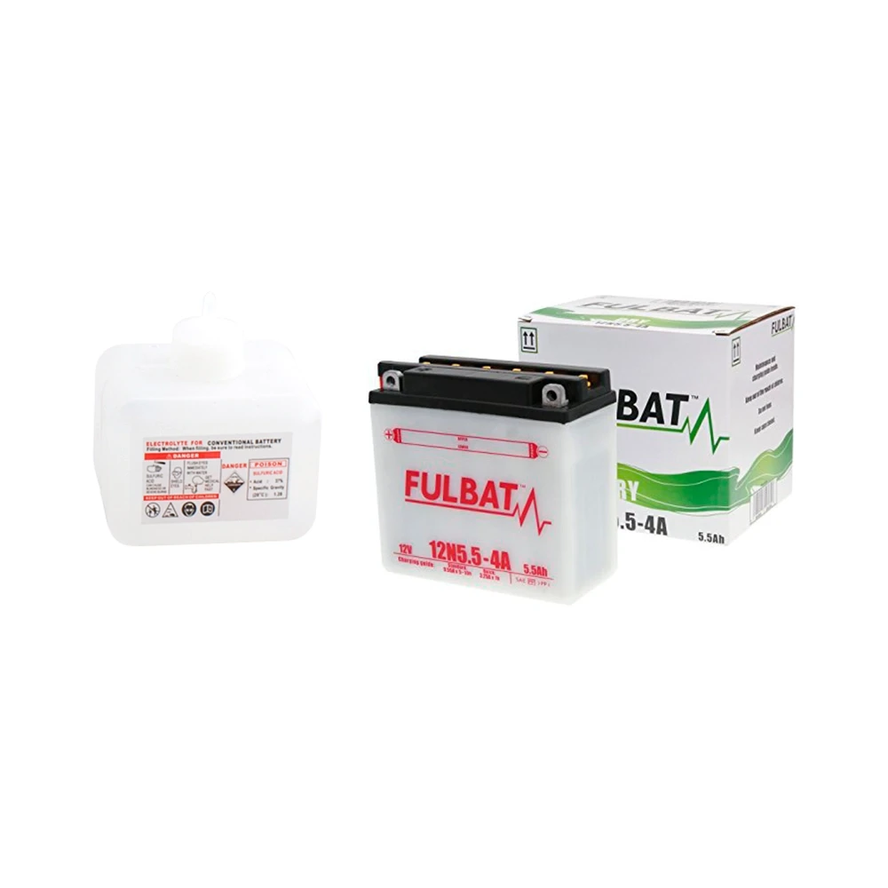 Batterie 12N5.5-4A FULBAT offen mit Säurepaket