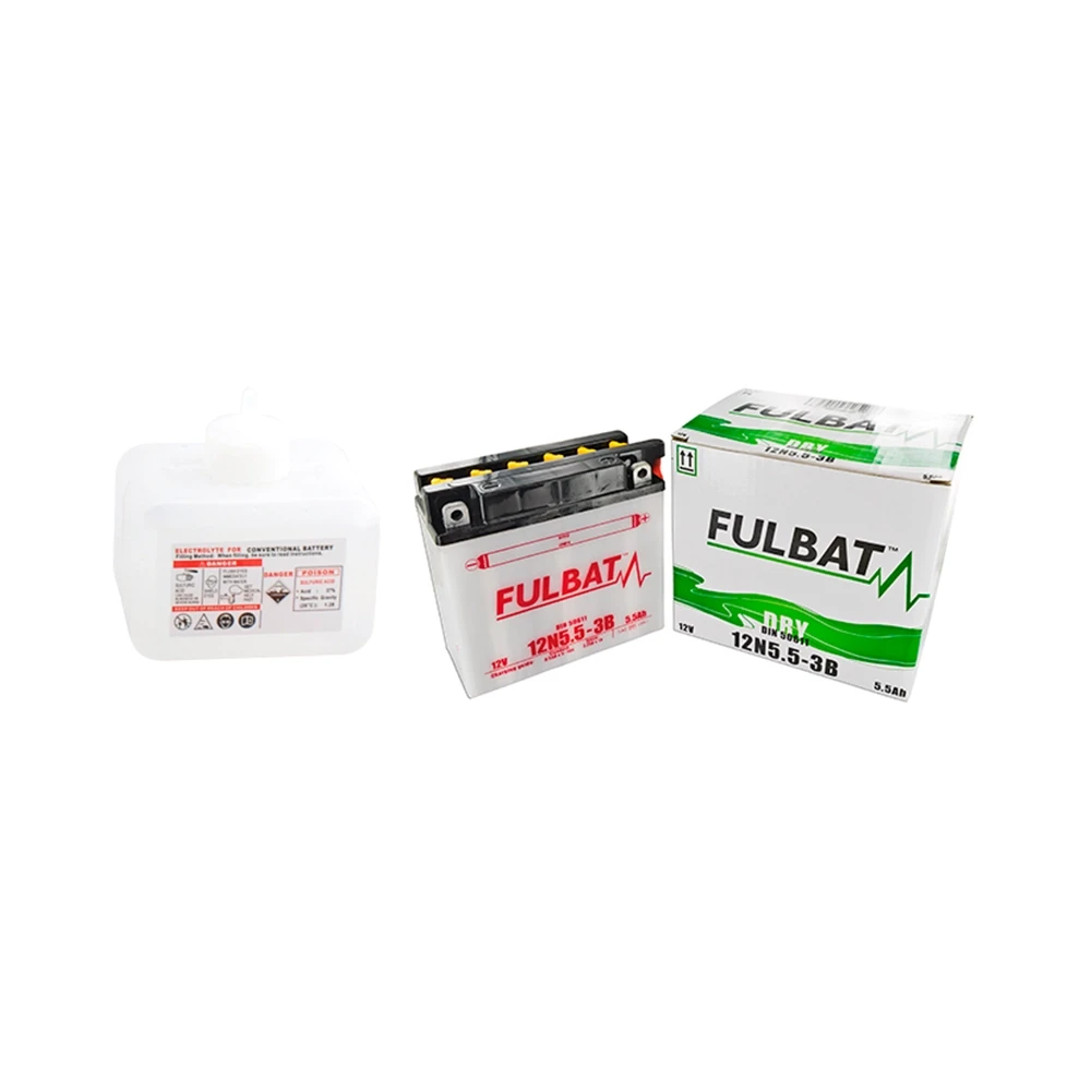Batterie 12N5.5-3B FULBAT offen mit Säurepaket