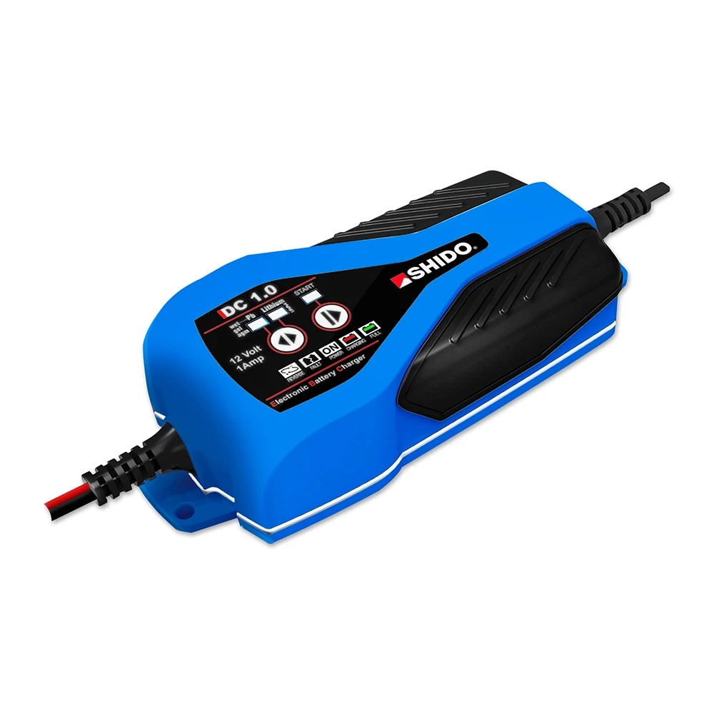 Batterieladegerät SHIDO DC1 12V 1A Autom. Lithium-Blei-Säure CAN-Bus blau