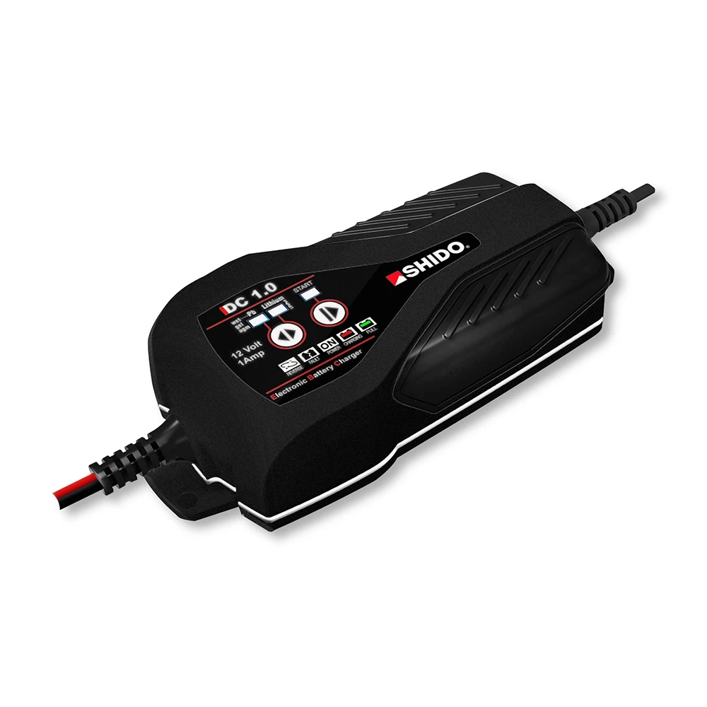 Batterieladegerät SHIDO DC1 12V 1A Autom. Lithium-Blei-Säure CAN-Bus schwarz