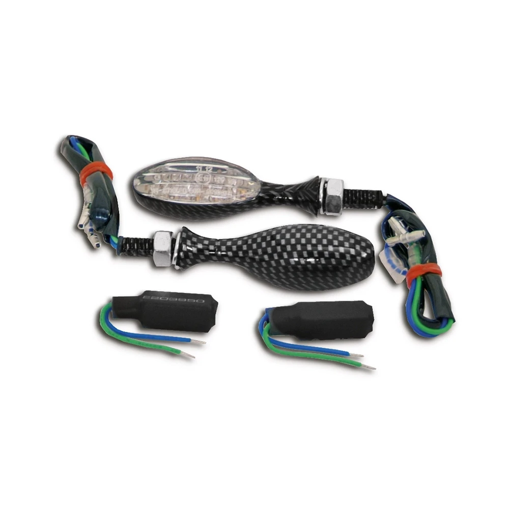 Blinkerset RMS Finger LED carbon/weiss CE