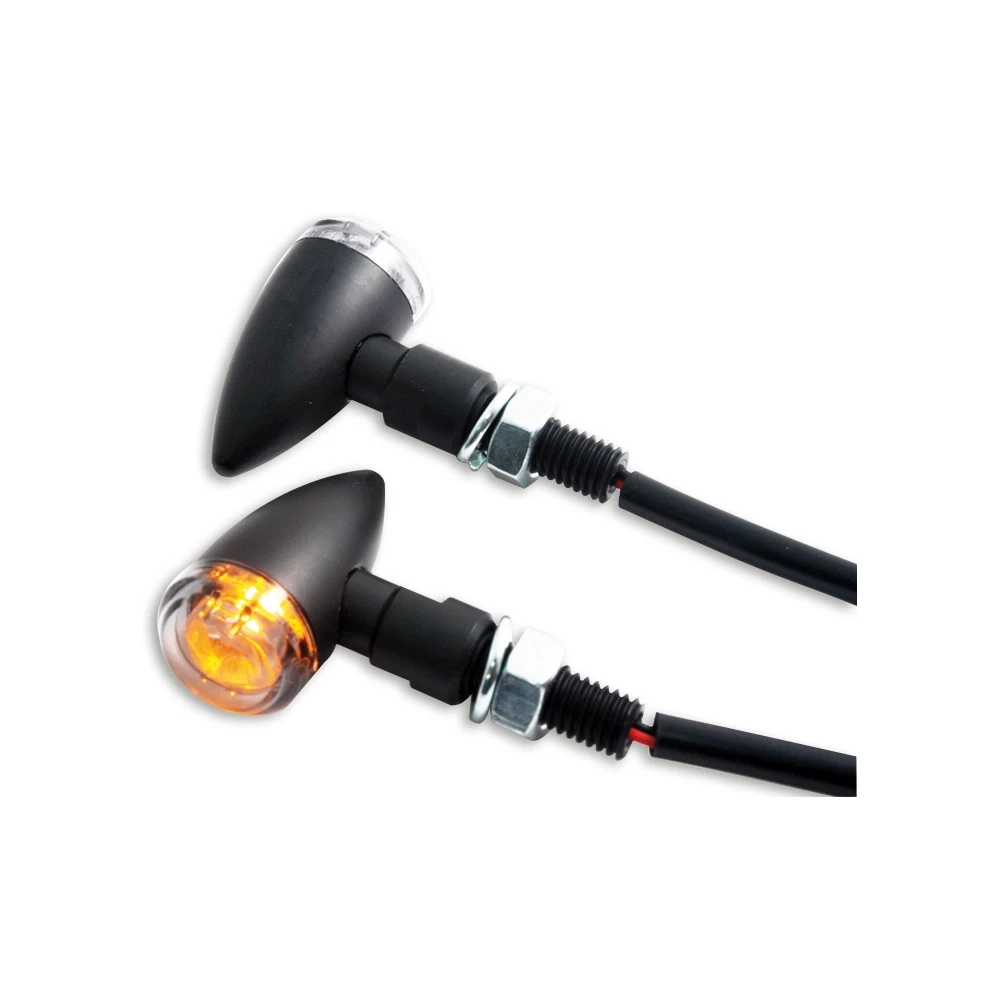Blinker Custom hyper mini mit Super-LED schwarz CE
