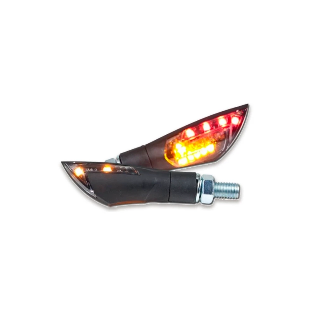 Blinker mit Rücklicht LED schwarz CE