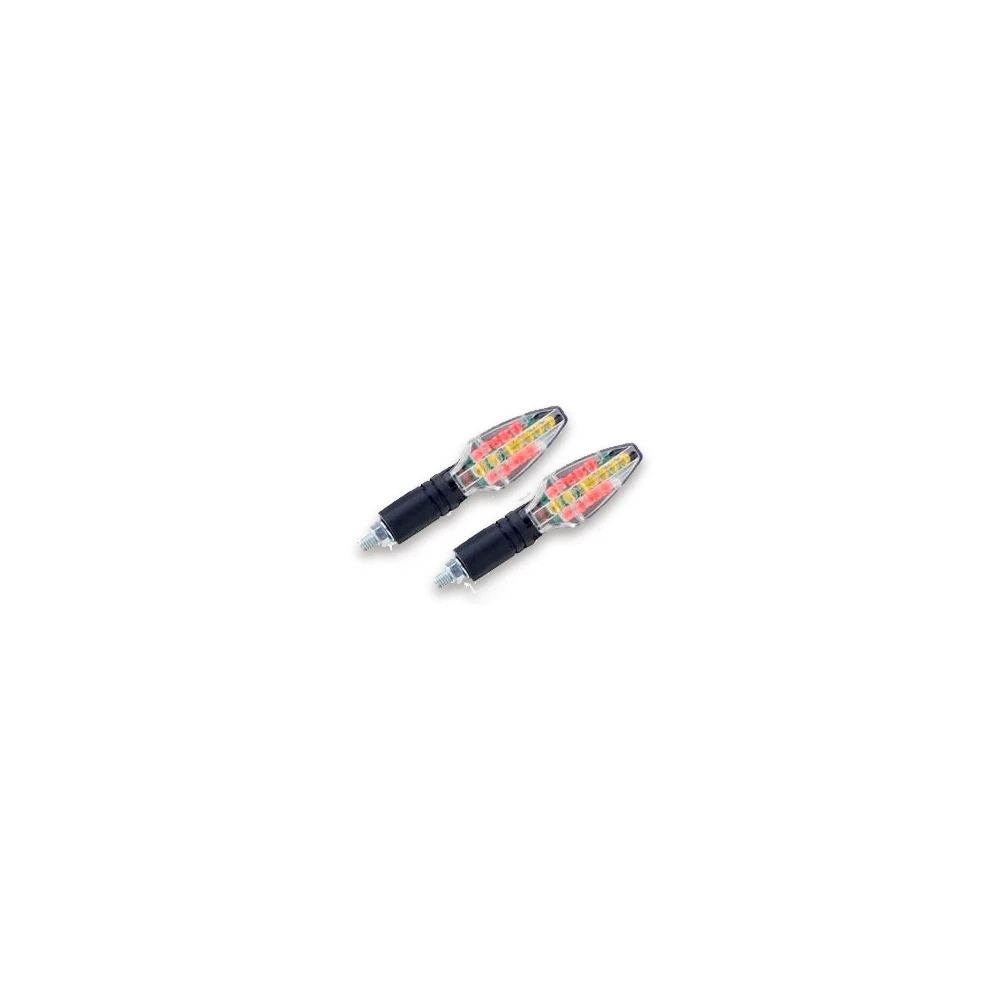 Blinker mit Bremslicht LED, lang, schwarz CE