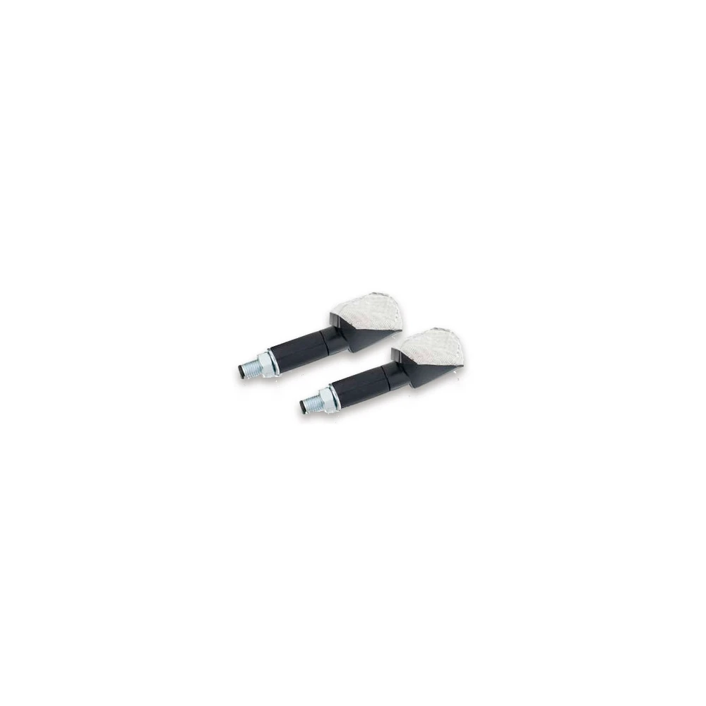 Blinker Rubin lang, schwarz/transparent LED CE