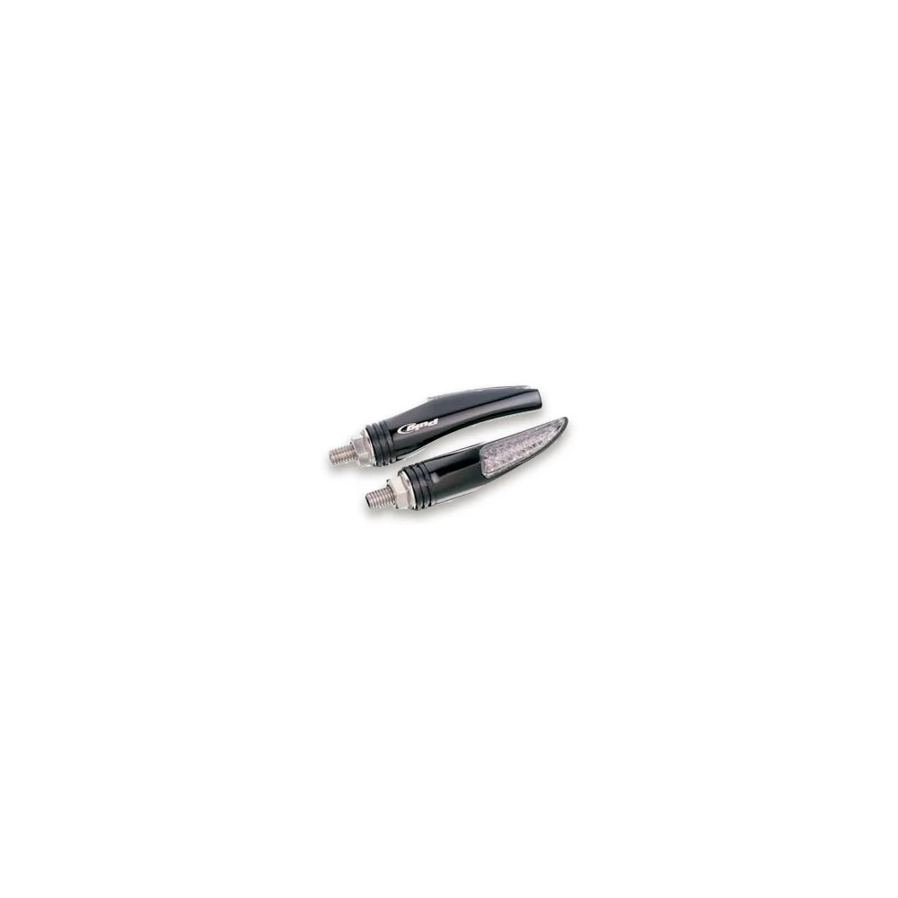 Blinker Nail, Alu schwarz/transparent LED CE