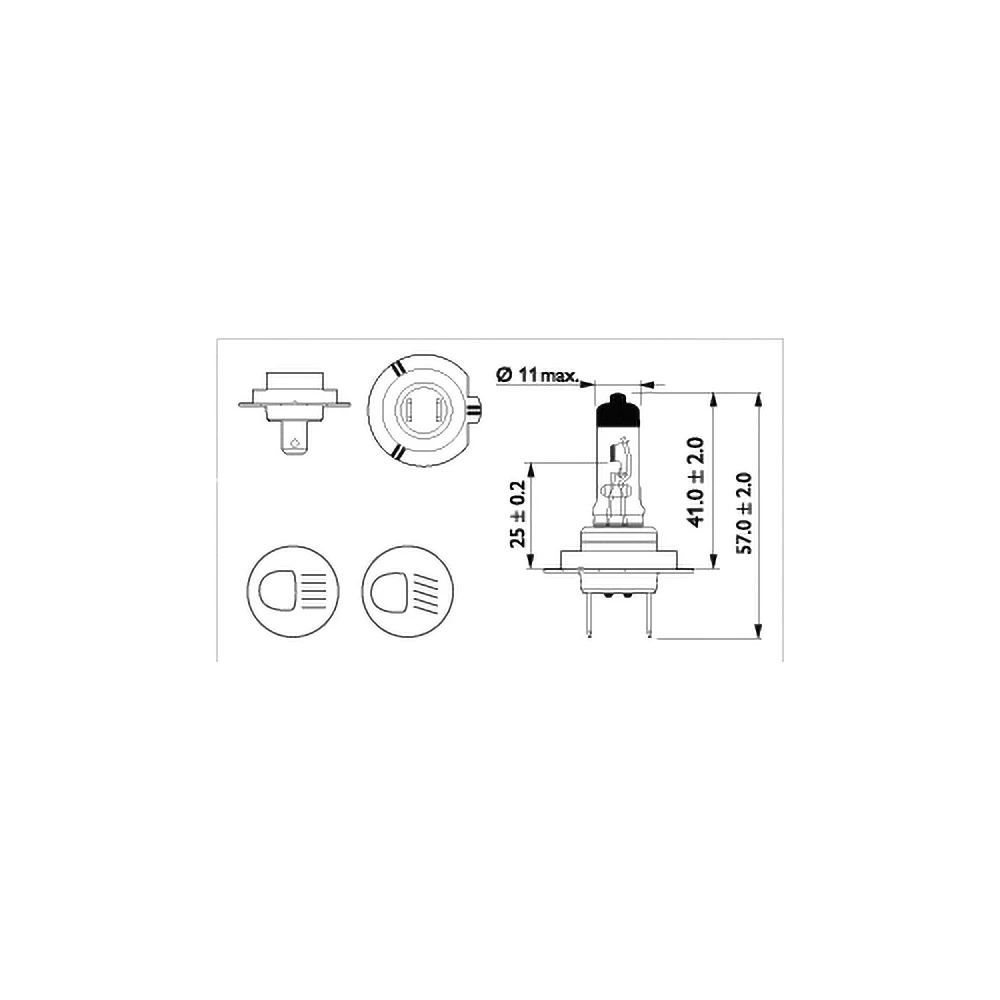 Glühlampe H7 12V 55W Philips Vision