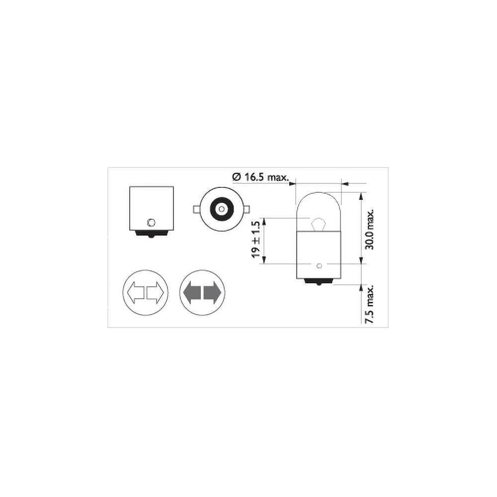 Glühlampe BA15s 12V 10W Philips 