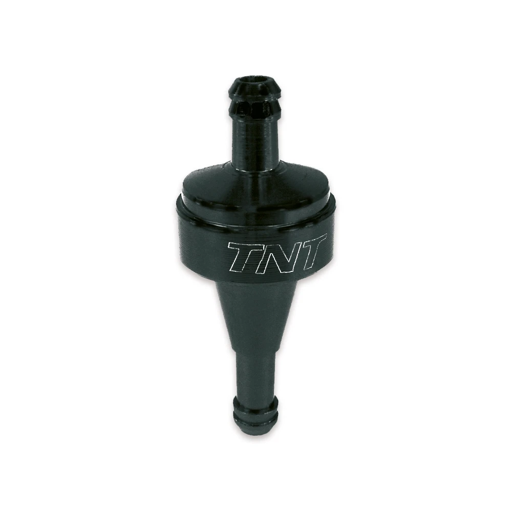 Benzinfilter Alu CNC (Ø 6mm) schwarz matt