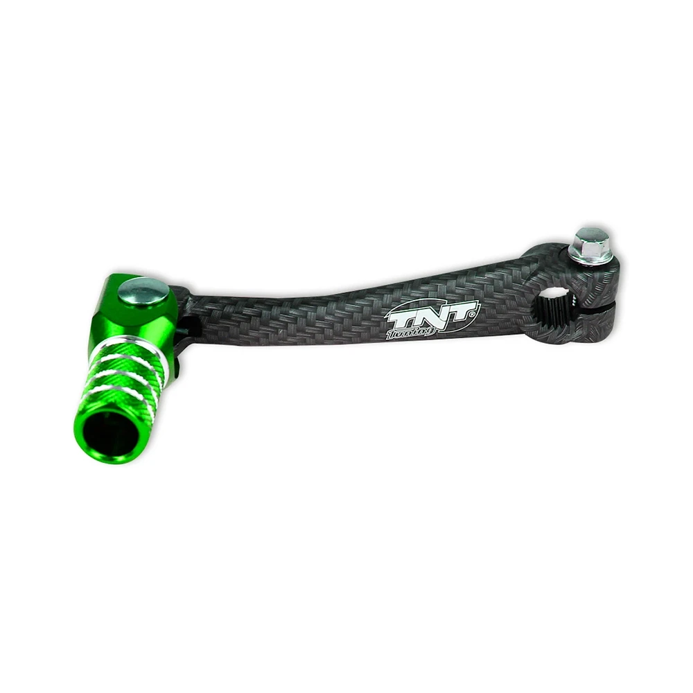 Schalthebel Alu TNT Minarelli AM6 carbon/grün