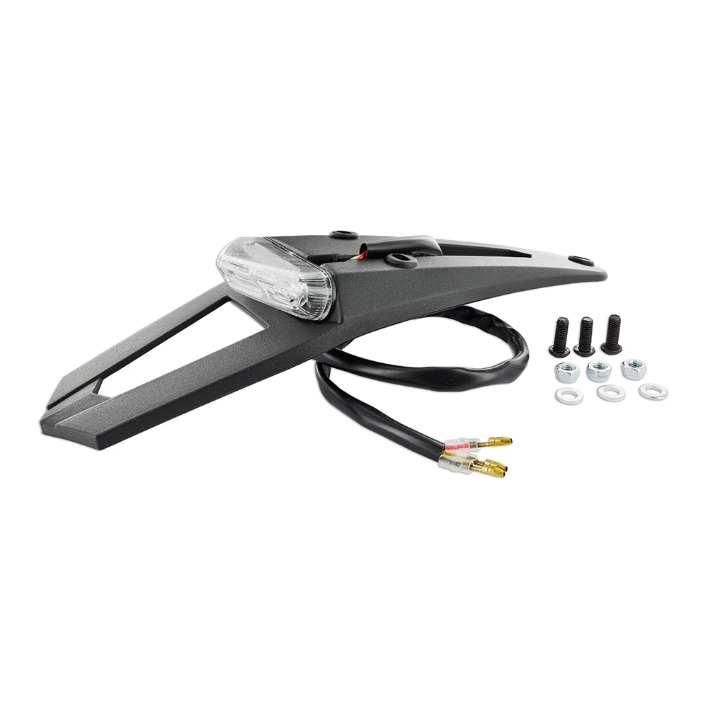 Nummernhalter mit Rücklicht und Bremslicht 12V LED CE