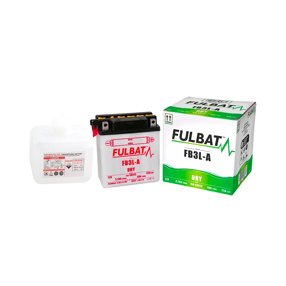 Batterie YB3L-A FULBAT offen mit Säurepaket FB3L-A