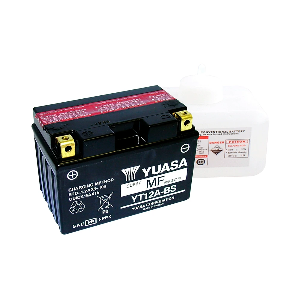 Batterie YT12A-BS Yuasa mit Säurepaket