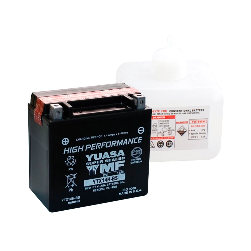 Batterie YTX14H-BS Yuasa mit Säurepaket