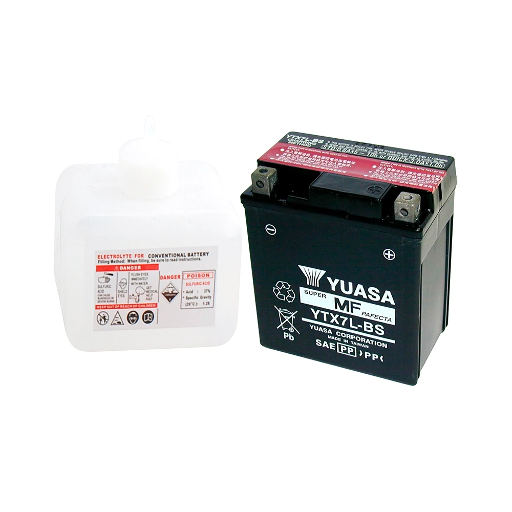 Batterie YTX7L-BS Yuasa offen mit Säurepaket