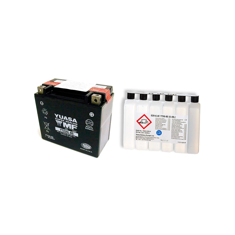 Batterie YTX20L-BS Yuasa mit Säurepaket