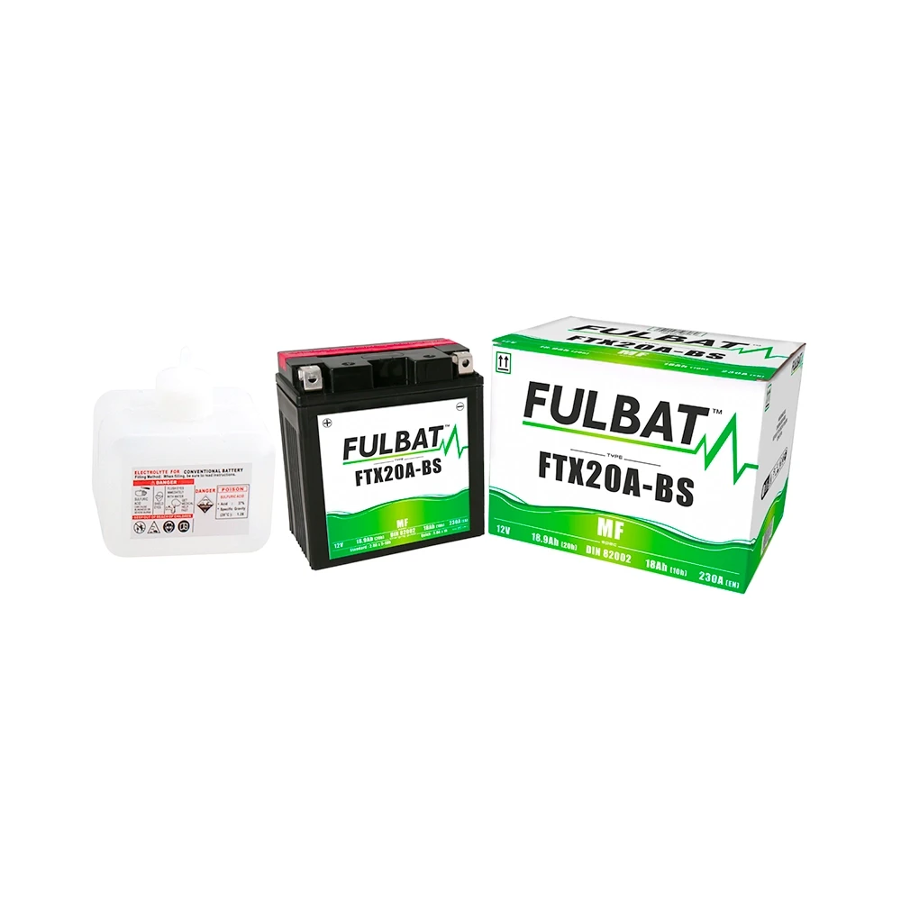 Batterie YTX20CH-BS FULBAT mit Säurepaket (FTX20A-BS/YTX20A-BS)