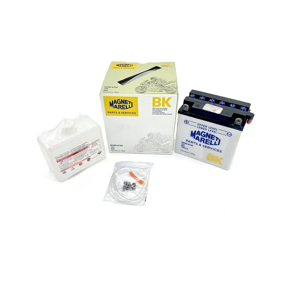 Batterie YB9-B MAGNETI MARELLI offen mit Säurepaket MOB9-B-SM