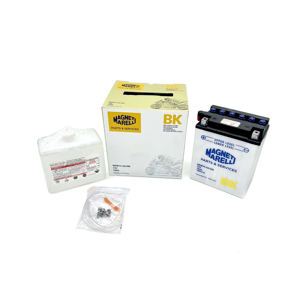Batterie YB14-A2  MAGNETI MARELLI offen mit Säurepaket MOB14-A2-SM
