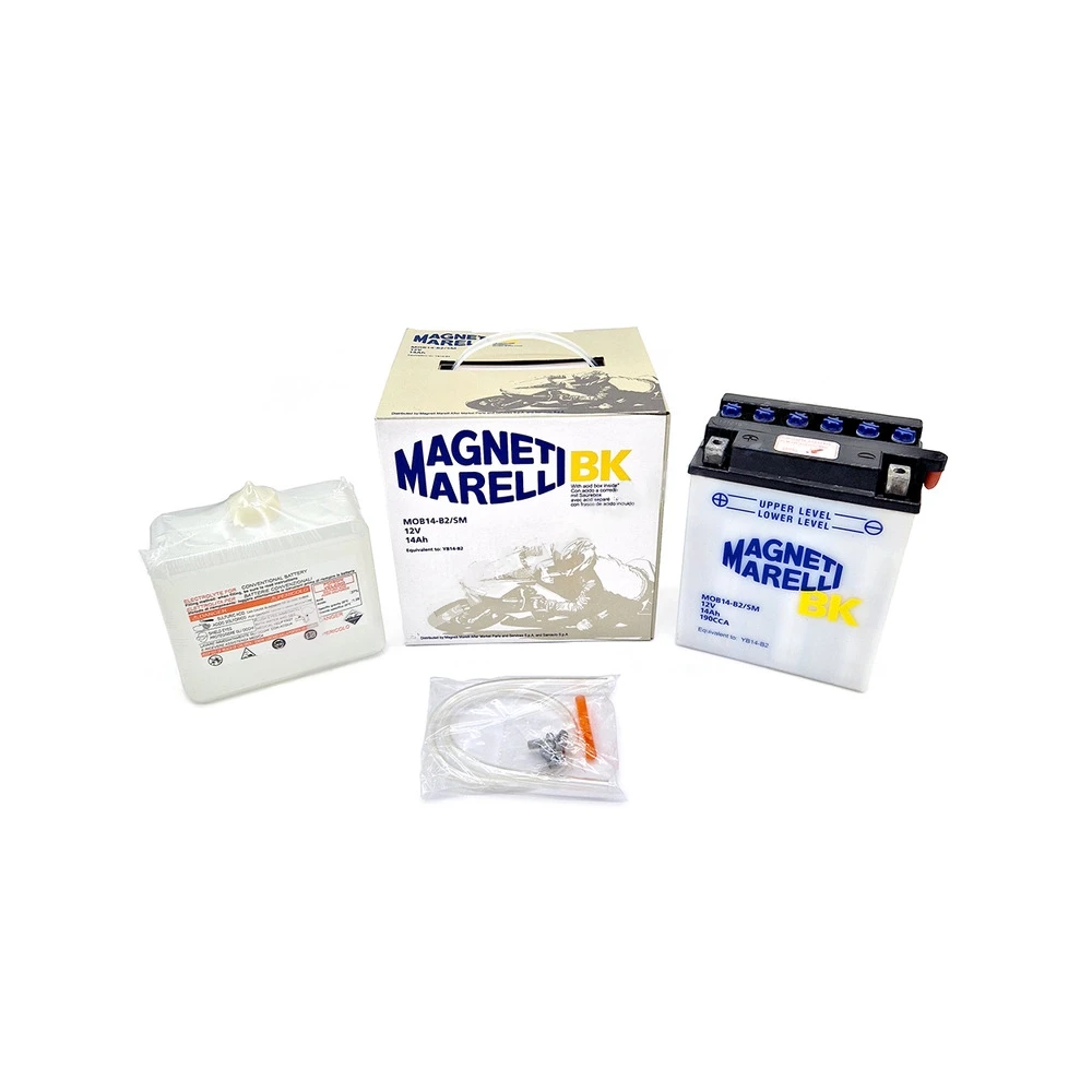 Batterie YB14-B2 MAGNETI MARELLI offen mit Säurepaket MOB14B-2-SM