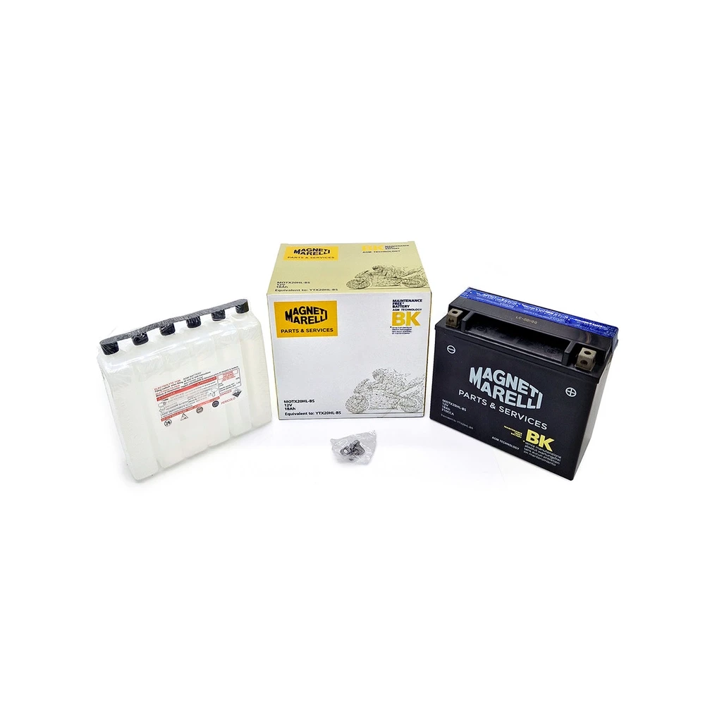 Batterie YTX20L-BS MAGNETI MARELLI mit Säurepaket MOTX20HL-BS