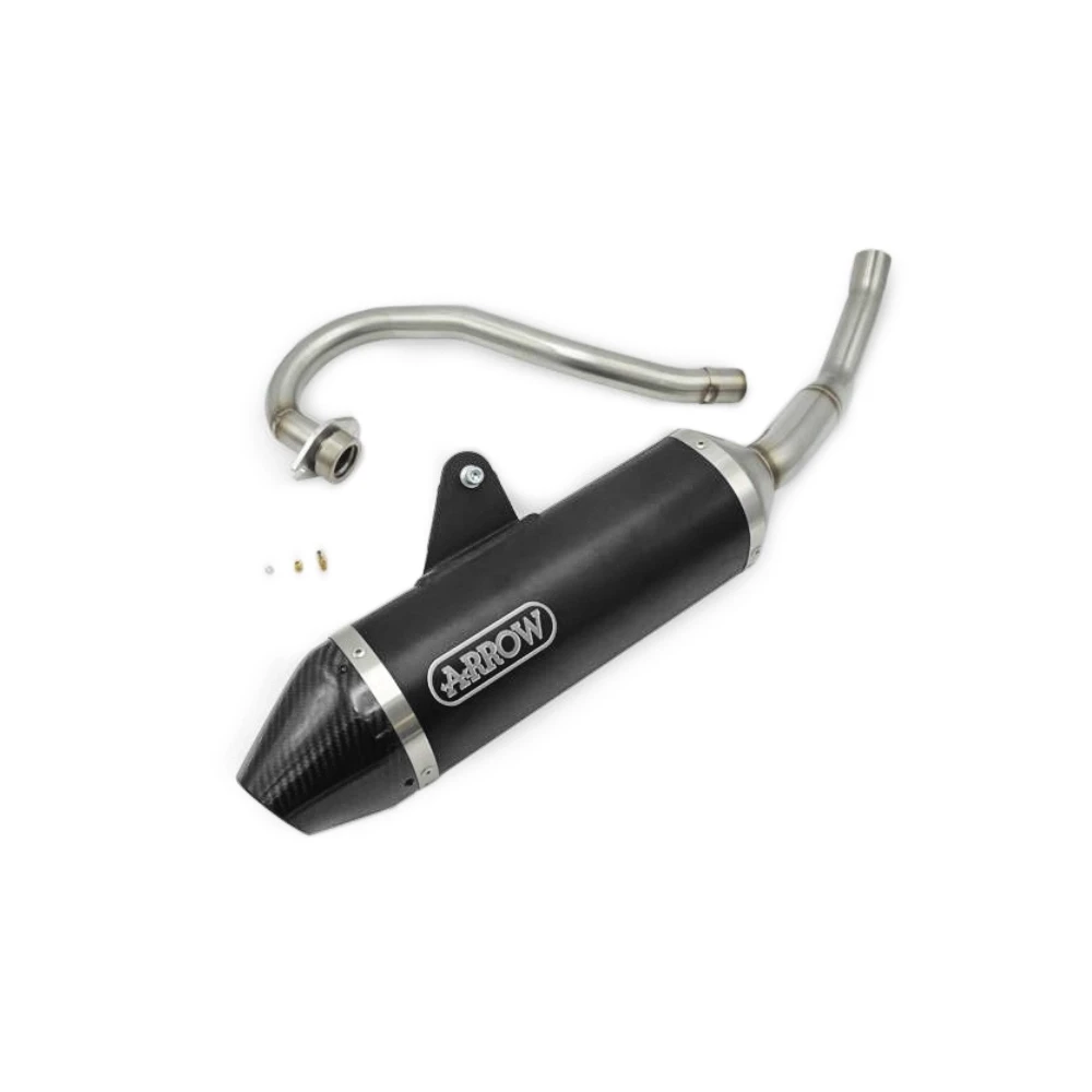 Auspuff Full Power Fantic TL 125 Euro 4 schwarz mit Carbon Endcap