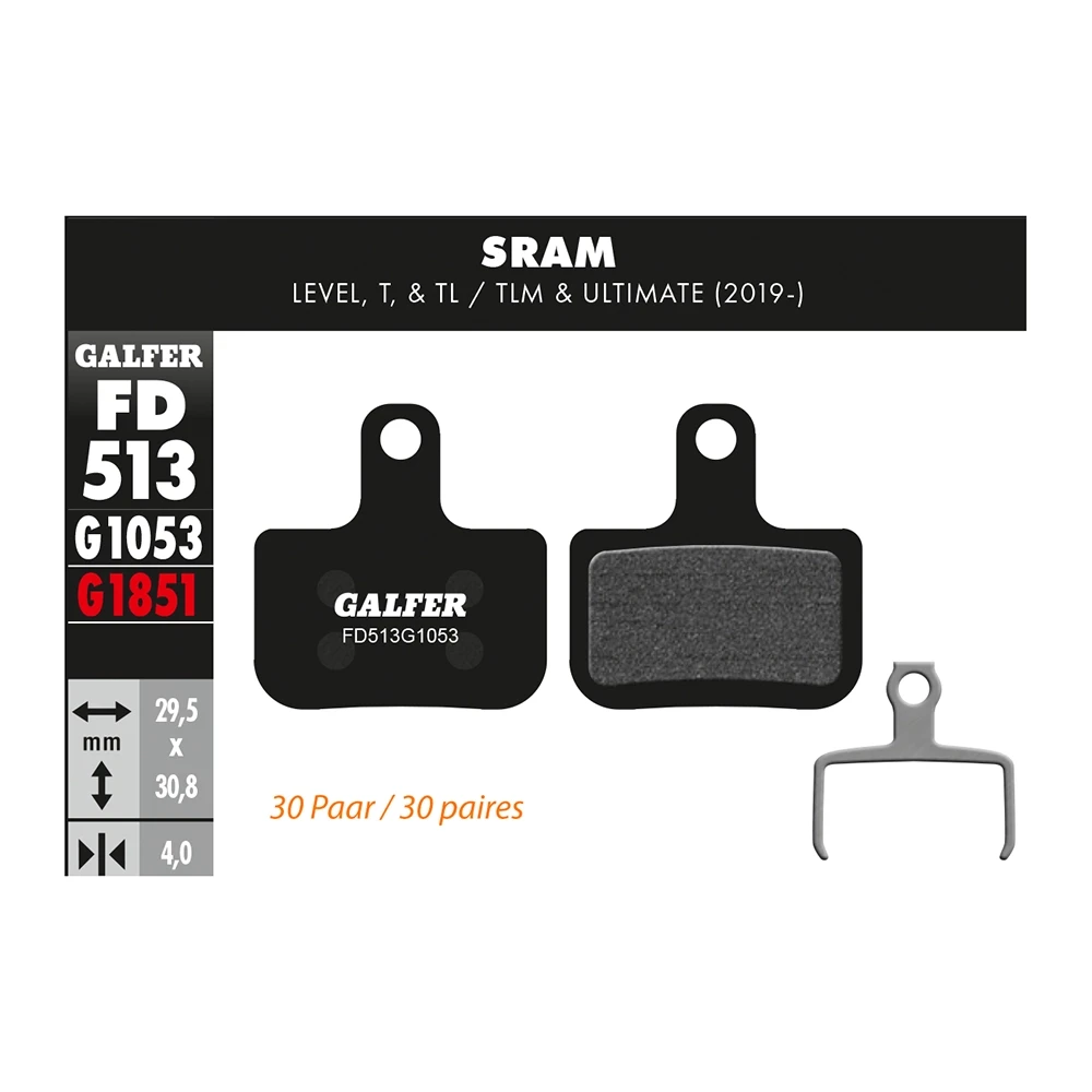 Bremsbeläge Galfer Bike Performance 30 Paar (SRAM)