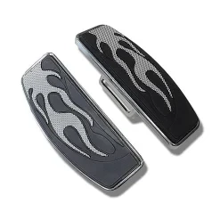 Trittbretter HH (Paar) FLAME (12.5 x 31cm) chrom Honda VT1100