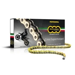 Kette 428 Regina 428 / 126 RH2 146L, Motocross-Racing, ohne O-Ring, gold-schwarz