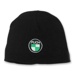 Mütze / Beanie / Kappe mit Puch Logo schwarz Universalgrösse