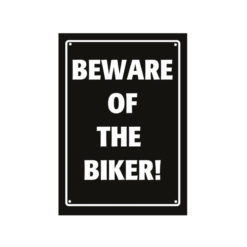 Parkschild BEWARE OF THE BIKER (Grösse: 205x290mm)