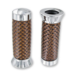 Paar Griffe Custom braun/chrom (22/24mm)