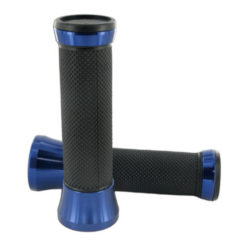 Paar Griffe str8 CNC schwarz/blau (22-24mm)