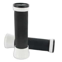 Paar Griffe str8 CNC schwarz/weiss (22-24mm)