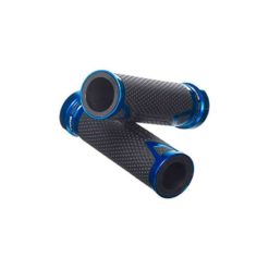 Paar Griffe Puig Radikal, Gummi/Alu blau L:123mm
