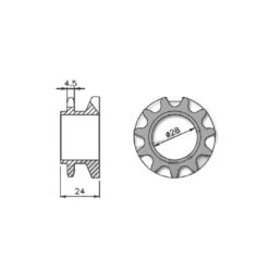 Ritzel Peugeot 103 SP 11 Zahn zu Poulie Kit 018940