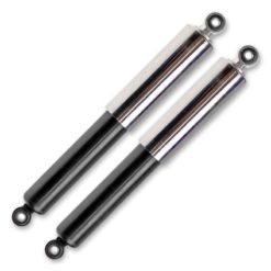 Stossdämpferset universal 34cm (2x10/8mm) chrom/schwarz Oldschool
